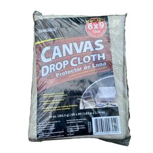 Proline Professional Canvas Drop Cloth 6' x 9' 10 oz Washable Reusable NEW